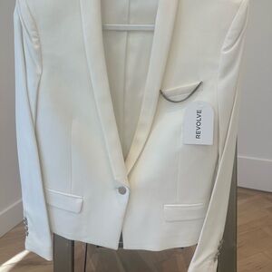 The Kooples Cream Blazer with Chain Accent sz 38 nwt